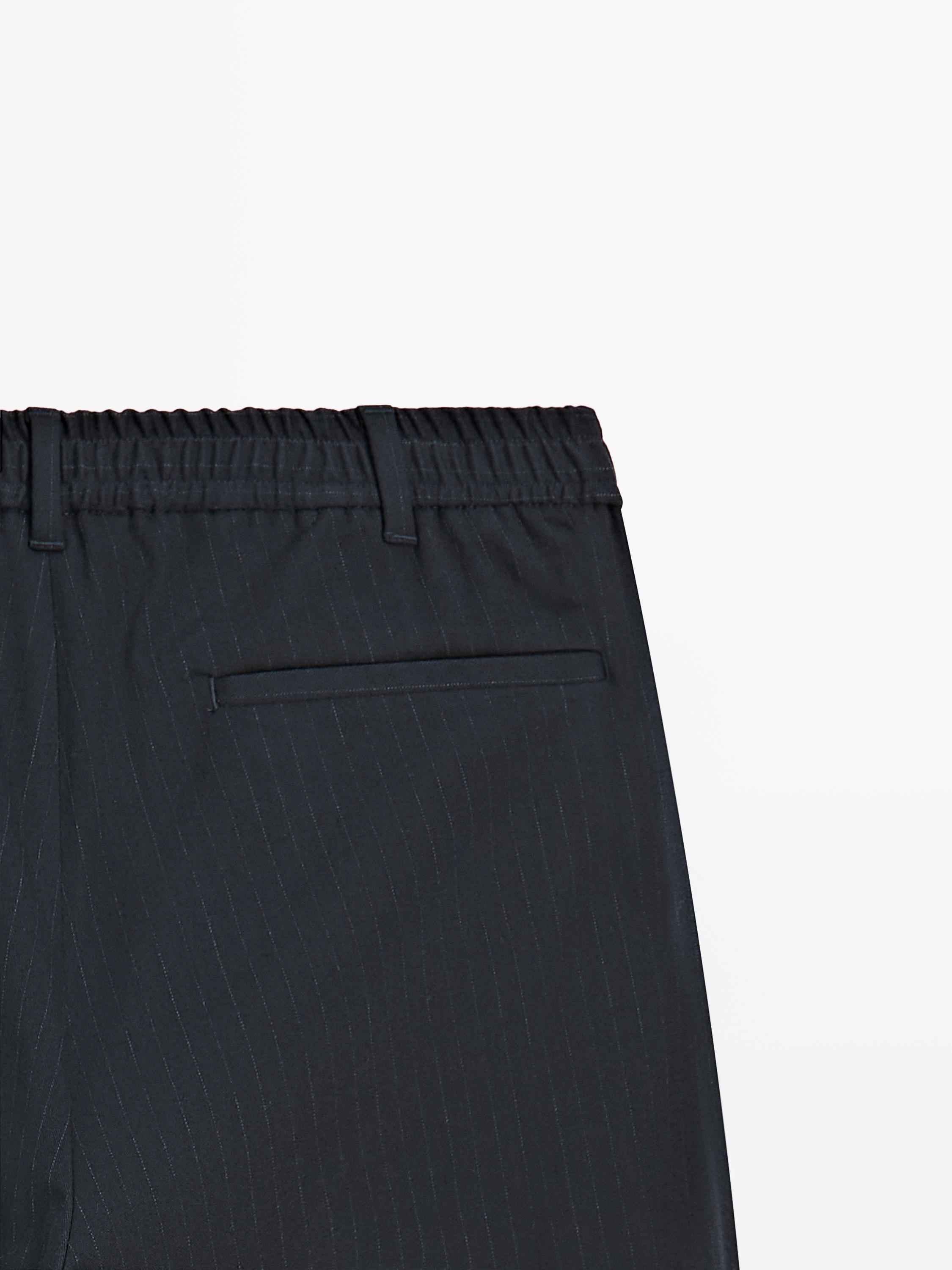 Striped jogger fit trousers